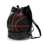 篮球背包牛津布双肩包黑色(包黑色，)耐用训练运动收纳袋，装备排球足球包网兜(包网兜)