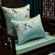 中式红木沙发垫椅垫刺绣，罗汉床垫子防滑实木，沙发坐垫五件套罩定制