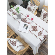 欧式桌布布艺茶几餐桌布长方形家用棉麻ins风北欧正方形方桌台布