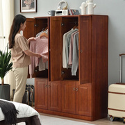 实木衣柜现代简约储物柜，卧室柜子靠墙衣柜，多功能木质抽屉柜收纳柜