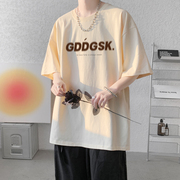 已注册/夏季新爆款英文印花短袖T恤大码男生体恤打底衫DT6342/P25