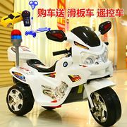 儿童电动摩托车男女宝宝童车，小孩三轮电动车，可坐人玩具车充电警车