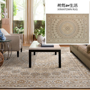 可机洗编织地毯客厅欧式美式轻奢复古波斯家用卧室床边毯茶几地