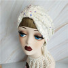 欧美时尚韩式风格简约雪纺亮片优雅柔和小众包头帽 头巾帽