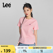 lee24春夏多版型圆领logo印花日常女短袖t恤休闲lwt0082