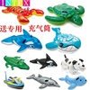 大型游泳池动物玩具儿童游泳圈成人，乌龟海豚蓝鲸鱼水上充气坐骑