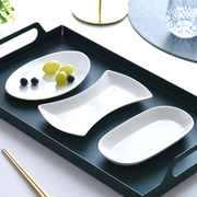 可爱的小菜盘子创意家用白色陶瓷骨瓷餐具毛巾碟小盘子小碟子味碟