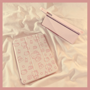 可爱粉色KT猫三折镜面iPad10保护套2022适用苹果iPad10.2寸mini6平板Air4/5保护壳pro卡通女软9.7带笔槽