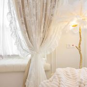 洛可可法式成品遮光布纱一体蕾丝遮光卧室，客厅阳台布料窗帘布
