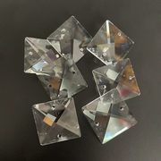 22mm透明四方珠水晶方形片DIY饰品珠帘隔断散珠材料水晶灯饰配件
