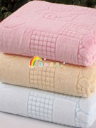 儿童卡通大浴巾竹浆纤维宝宝，毛巾被正方形幼儿园，盖毯加大吸水120