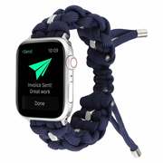 苹果手表iwatch9se2运动户外伞绳表带iwatch4567表带44414549mm苹果手表腕带编织时尚潮流女8代ultra