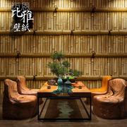 -中式风格壁纸古典3d仿古中国风复古茶楼餐厅竹子酒吧饭店古风墙