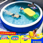 超大号儿童充气游泳池家用加厚家庭户外圆形夹网游泳池成人戏水池