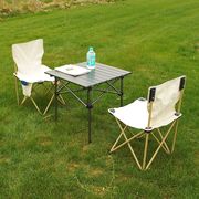 户外折叠桌椅便携式野餐桌铝合金露营桌子，休闲椅套装野营装备用品