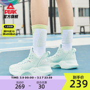 匹克岚切篮球鞋女鞋夏季低帮实战球鞋耐磨防滑学生绿色运动鞋