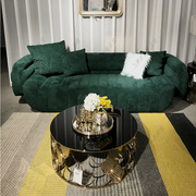 意式现代简约布艺沙发创意个性设计师北欧样板房小户型客厅沙发