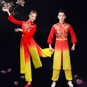 中国风水鼓舞演出服装，男女打大鼓打鼓服装，舞台现代成人龙凤服