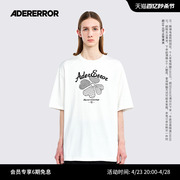 ADERERROR 23SS春夏短袖T恤经典TEVER标志印画宽松款T恤