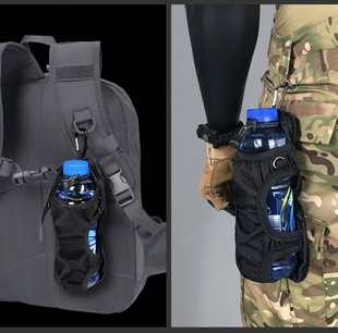 悍野户外折叠水壶包便携水杯套水壶袋矿泉水瓶挂包可挂于腰间背包
