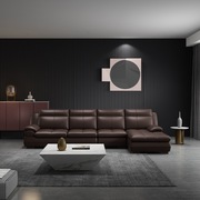 意式极简皮沙发头层牛皮现代简约客厅小户型中厚皮沙发组合家具