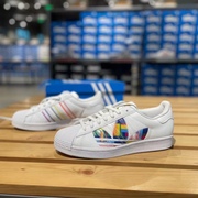 adidas三叶草男鞋秋SUPERSTAR 经典彩虹贝壳头运动休闲板鞋FY9022