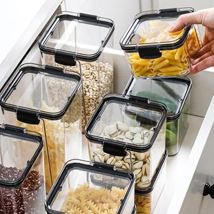 密封罐五谷杂粮厨房收纳食品级透明塑料，罐盒子零食干货茶叶储物罐