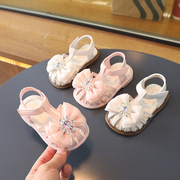 夏季女童凉鞋软底轻便小童0-1-3周岁鞋子2婴儿学步鞋宝贝公主鞋4
