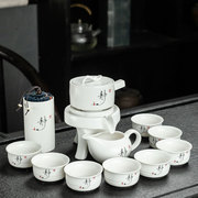 定窑茶具套装冰裂家用整套复古简约汝窑办公室会客功夫陶瓷泡茶杯