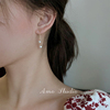amo后挂式珍珠耳环，女耳饰气质长款高级感耳钉2024年潮ins韩国