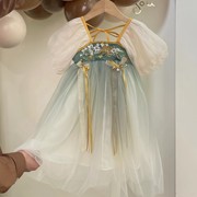 女童汉服2023中国风夏装，儿童古装女宝宝，公主裙襦裙超仙连衣裙