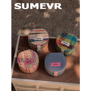summerever“双层蛋糕”首饰盒小众，迷你便携旅行珠宝饰品收纳盒