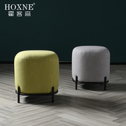 霍客森北欧创意家用客厅换鞋凳休闲布艺沙发凳矮凳现代简约小凳子