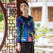 华族经典2023秋季改良女士唐装上衣时尚日常中式复古显瘦旗袍