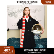 TeenieWeenie小熊奥莱海军领修身连衣裙收腰裙子学院风女秋冬