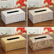 简约皮革纸巾盒客厅家用抽纸盒，欧式创意餐巾，纸盒纸抽盒车用纸巾盒