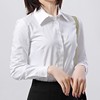 2021春夏办公室白色衬衫职业立领上衣长袖正装大码工作服OL通勤女