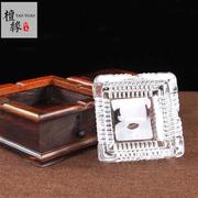 红木雕刻工艺品红酸枝，烟灰缸实木质，烟盒子抽屉烟盒烟跳烟灰缸