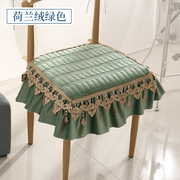 欧式冬季餐桌椅垫布艺蕾丝家用坐垫防滑透气可做地垫坐垫套罩