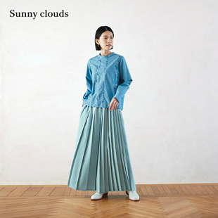 春季 桑妮库拉/Sunny clouds 女式纯棉花朵刺绣装饰日系罩衫