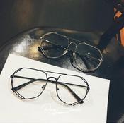 韩版大框眼镜金属，镂空镜框男女情侣，款蛤蟆镜近视镜圆脸素颜平光镜