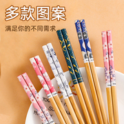 筷子家用高档纯天然竹筷鸡翅木，筷子家用无漆无蜡楠竹筷子家用