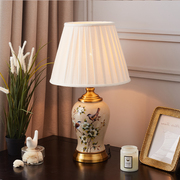 美式陶瓷台灯卧室，床头灯家用温馨陶瓷客厅欧式床头柜房间装饰