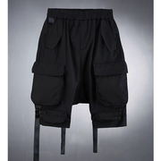 韩国潮牌哈伦五分裤青年男士夏季纯色大口袋宽松运动休闲短裤