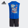 Adidas/阿迪达斯2021夏季训练运动小童短袖套装 H45142