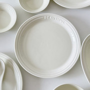 白屿松露白浮雕餐具，家用陶瓷餐具套装，菜盘简约风盘子水果盘