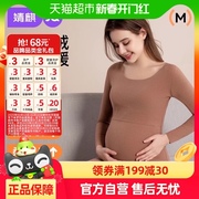 婧麒孕妇保暖内衣上衣秋衣秋裤套装加绒秋冬打底衣产后哺乳睡衣女