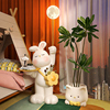 大白兔落地灯儿童房卧室奶油风，床头柜一体客厅沙发，边灯具卡通台灯