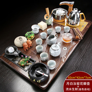 茶具套装家用简约功夫陶瓷，喝茶流水实木，茶盘一体全自动茶台