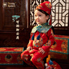 婴儿连体衣中国风红色礼服棉服，生日喜庆龙宝宝，抓周百岁宴拍照年服